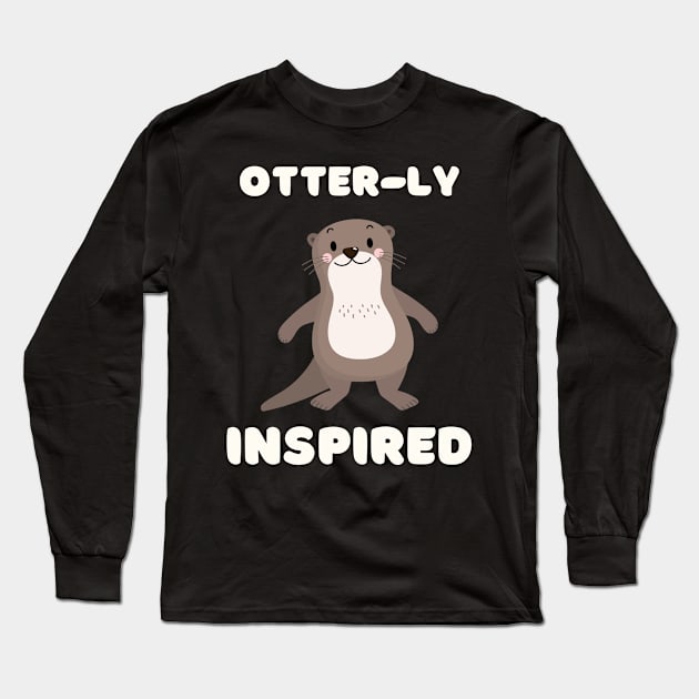 Kawaii Otter Animal Pun Long Sleeve T-Shirt by zachlart